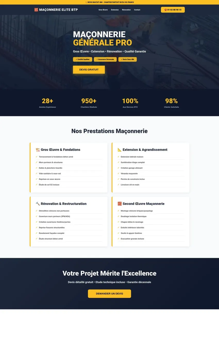Un système qui travaille **pendant que vous êtes sur le chantier**