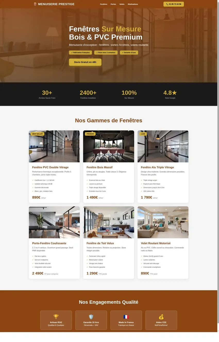 Exemple de site réalisé par AWEMA