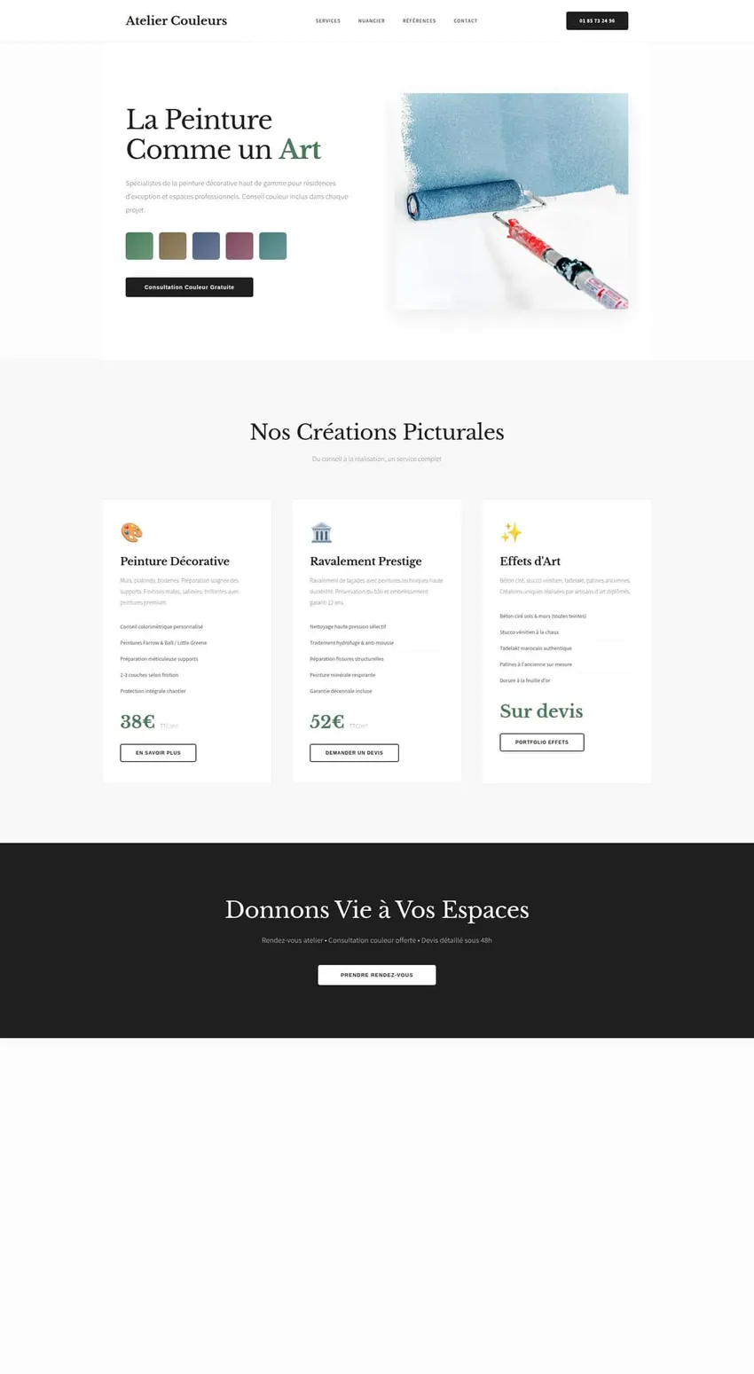 Exemple de site réalisé par AWEMA